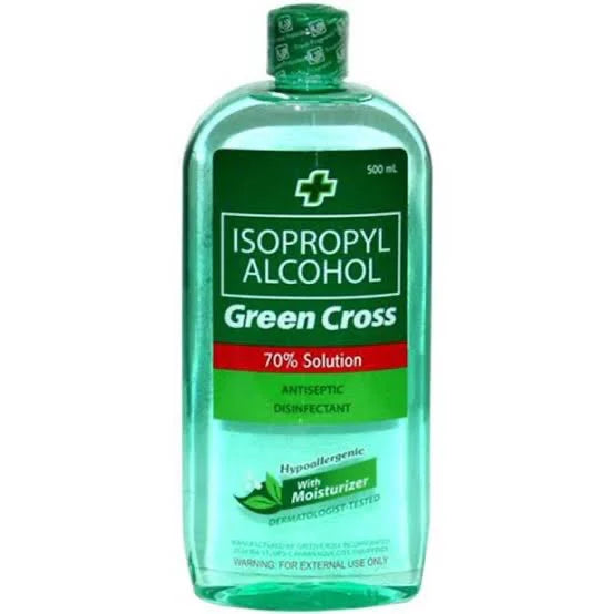 Green cross rubbing alcohol 70% with moisturizer 500ml
