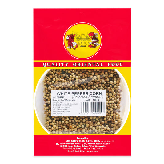 D & P  White Pepper Corn 100g