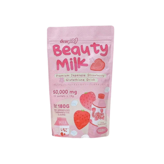 Beauty Milk Premium Japanese Strawberry Glutathione Drink 10 sachet