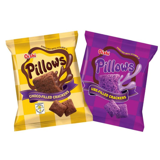 Oishi Pillows Chocolate Filled Crackers | 2 Flavours