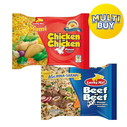 Lucky Me Instant Noodles Pouch 55g | 2 Flavors